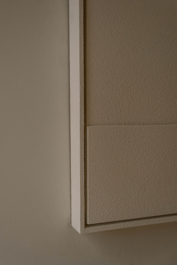 Indore Home – 3D Painting – Design A – Abstract Shapes – 3D Wall Panel – Cream - Set