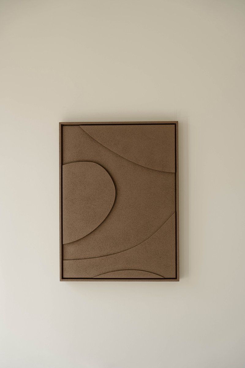 Indore Home – 3D Painting - Design A1 – Abstract Shapes – 3D Wall Panel - Brown