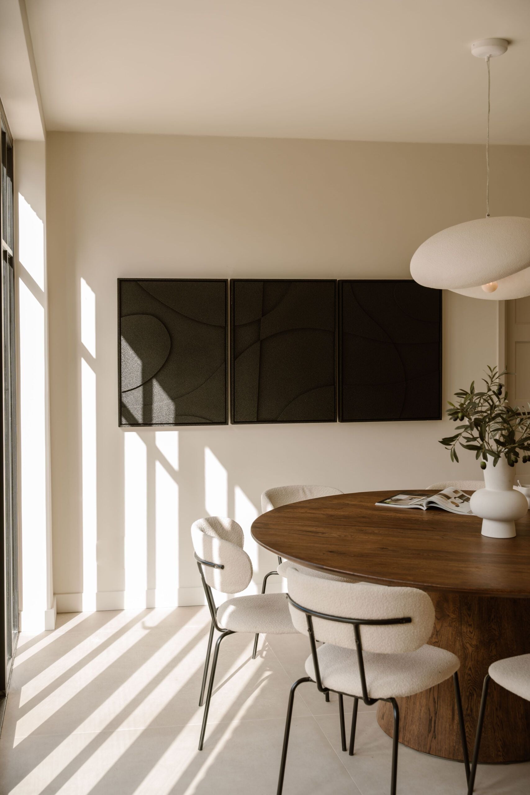 Indore Home – 3D Painting – Design A – Abstract Shapes – 3D Wall Panel – Black - Set