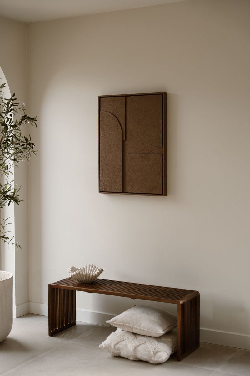 Indore Home – 3D Painting - Design B1 – Abstract Shapes – 3D Wall Panel - Brown