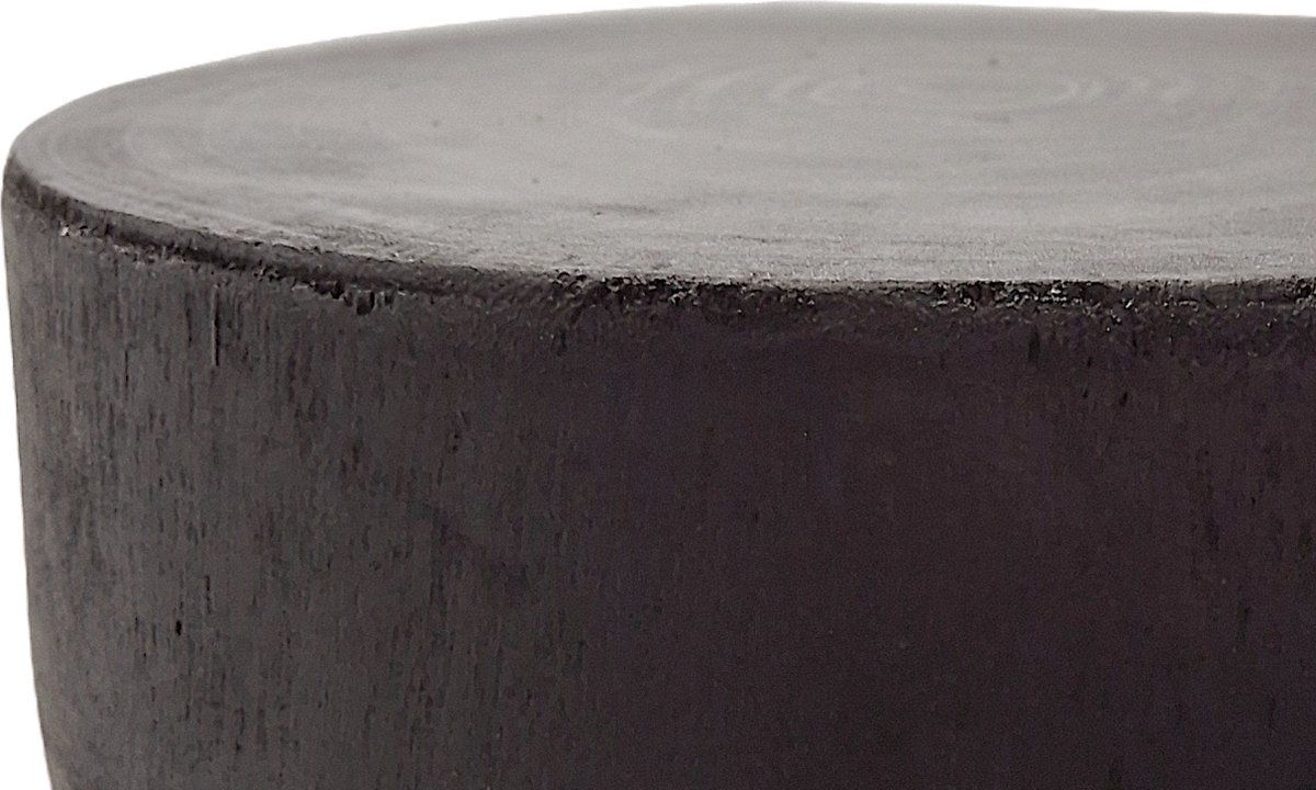 Indore Home - Woodville Bijzettafel - Kruk - Massief Hout - Boomstronk - Boomstronk Tafel - Zwart