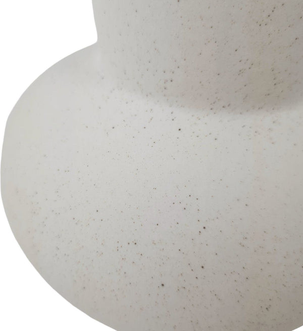 Indore Home - Vase Ann - XL - Flower Vases - Living Room Decoration - White - 30cm - Round Vase