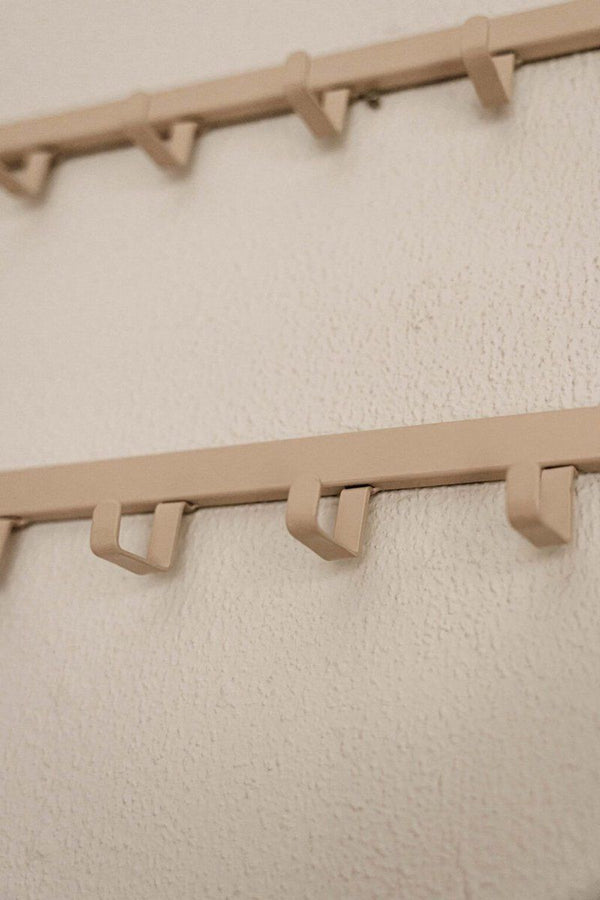 Indore Home - Wall Coat Rack Tree - 15 Hooks - Cream - 80 x 26cm
