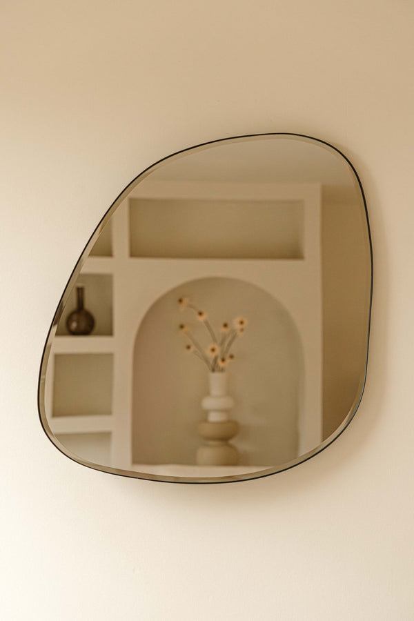 Indore Home - Pearl Mirror - Organic Shape - 80cm x 70cm - Bronze