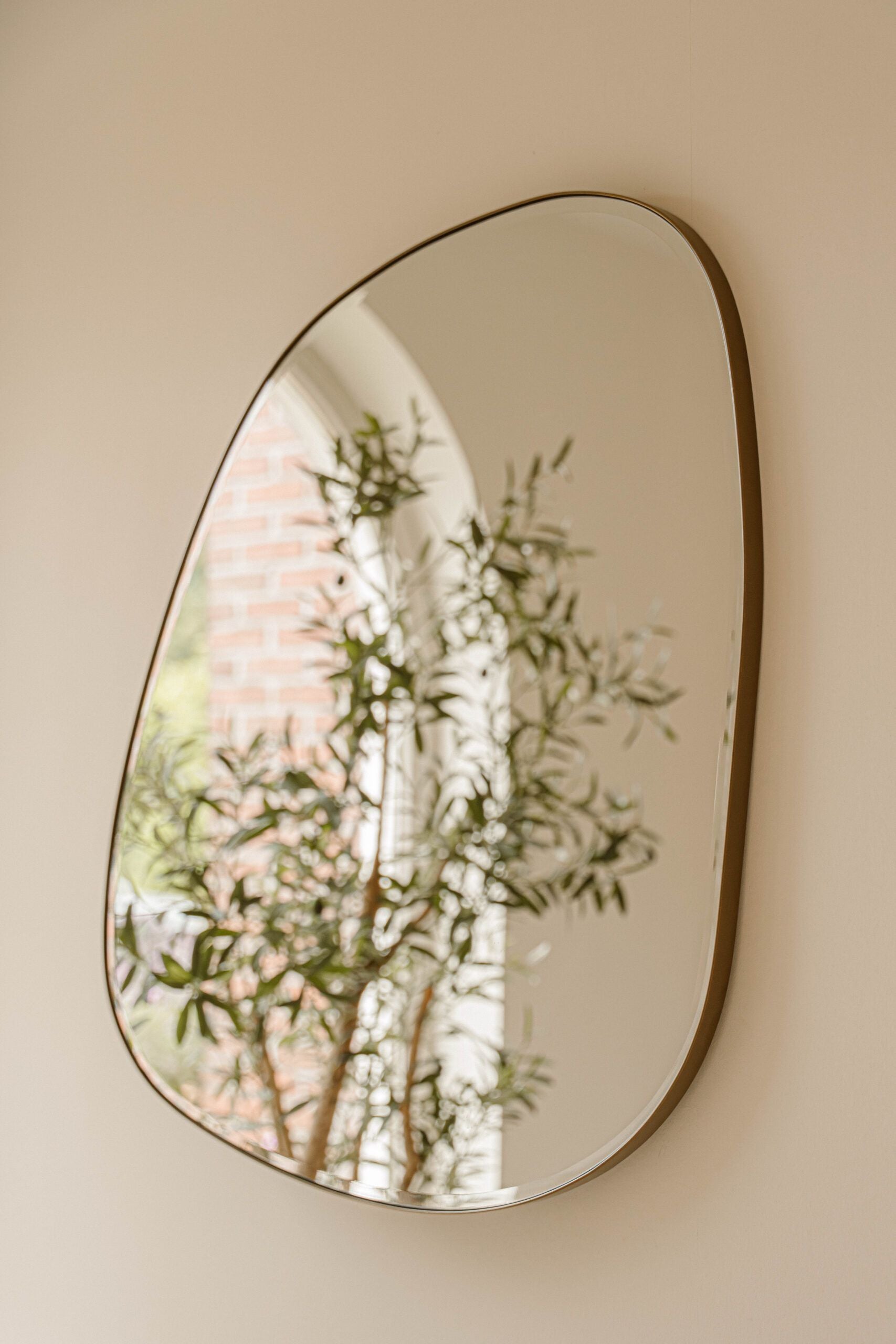 Indore Home - Pearl Mirror - Organic Shape - 80cm x 70cm - Bronze
