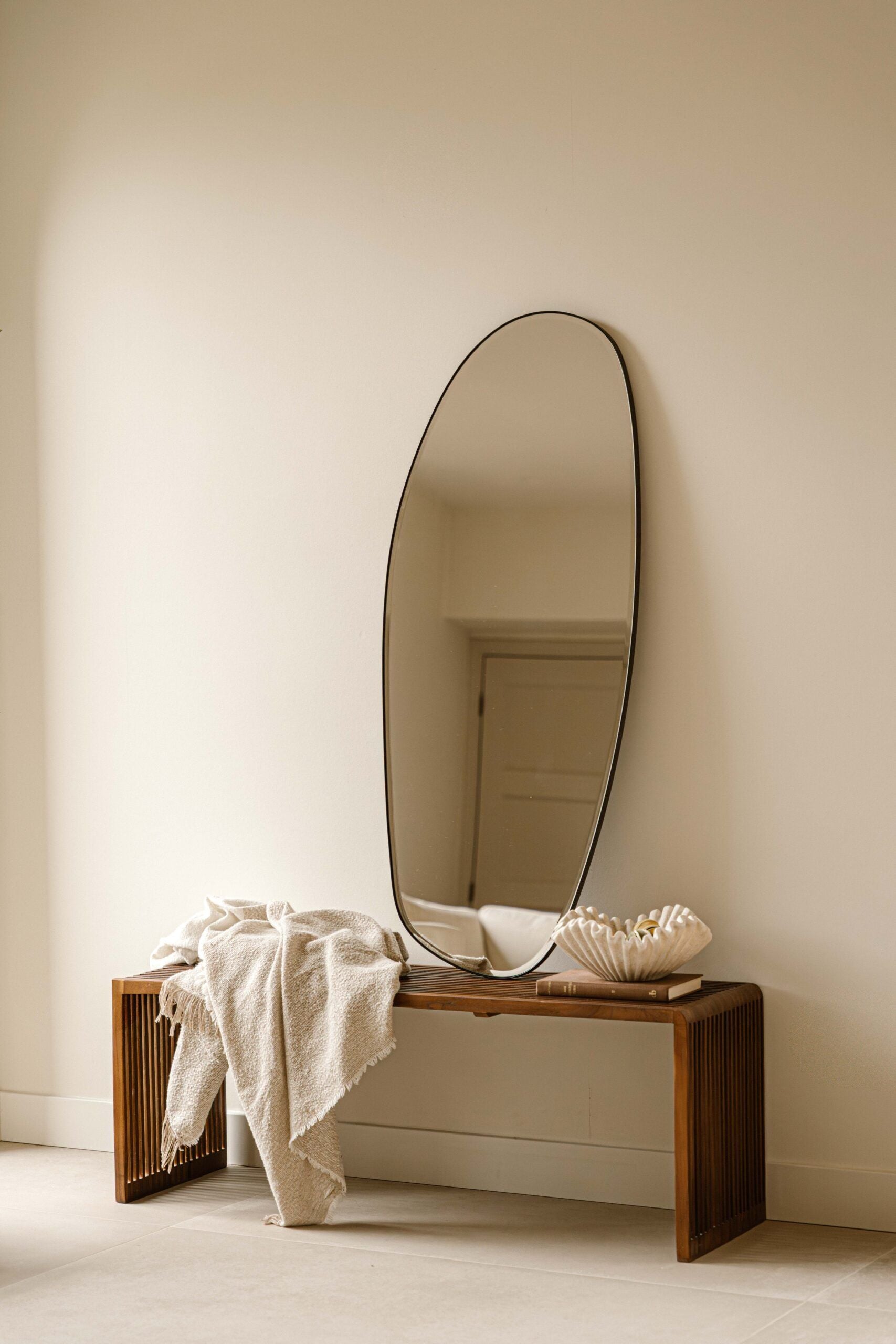 Indore Home - Belle Mirror - Organic Shape - Black - 120cm x 50cm