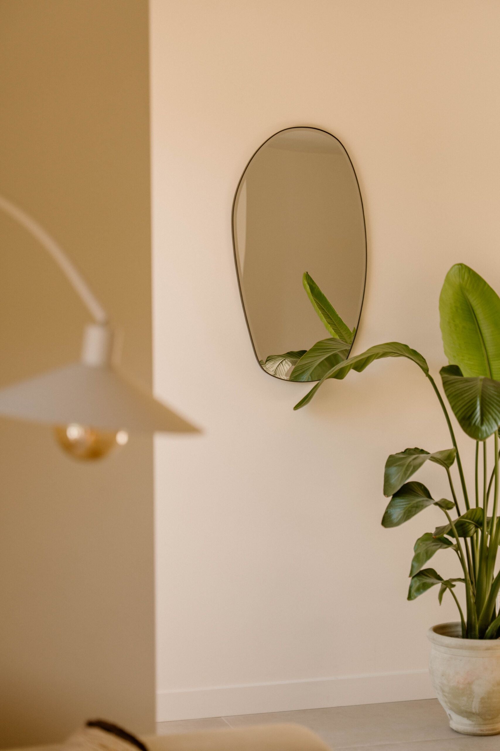 Indore Home - Mirror Rome - Organic Shape - Black - 90cm x 50cm