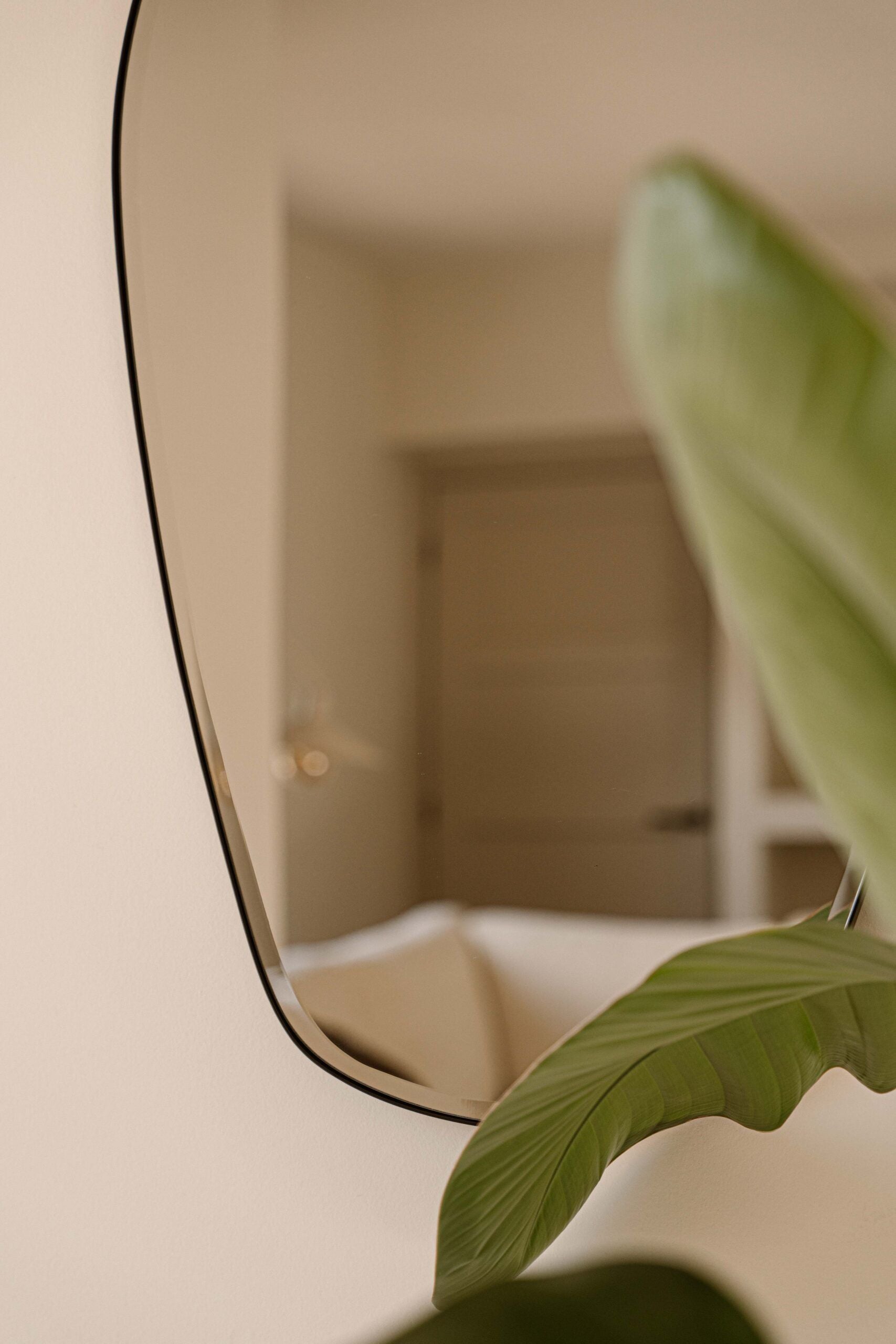 Indore Home - Mirror Rome - Organic Shape - Black - 90cm x 50cm