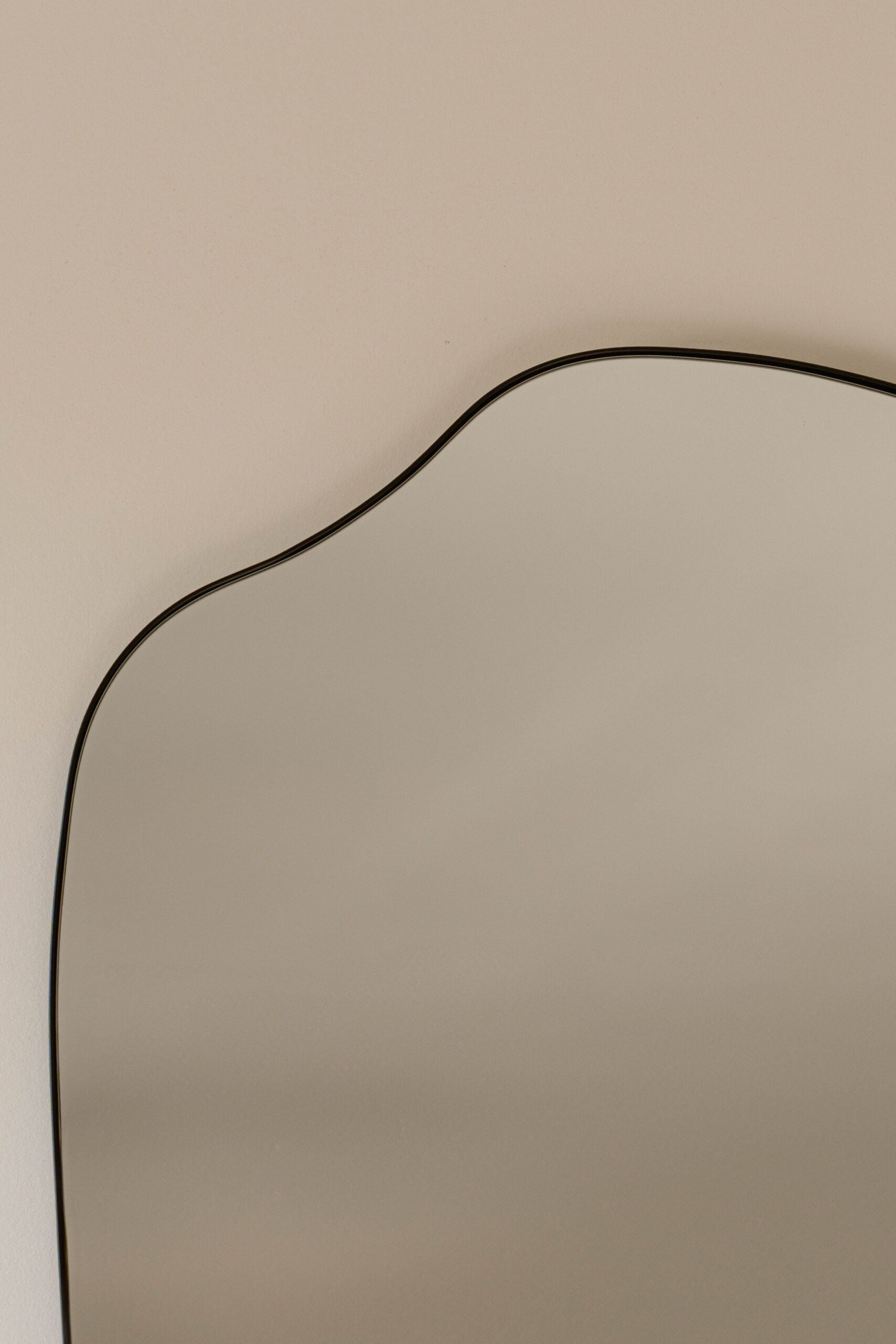 Indore Home - Ollie Mirror - Organic Shape - Black - 120cm x 50cm