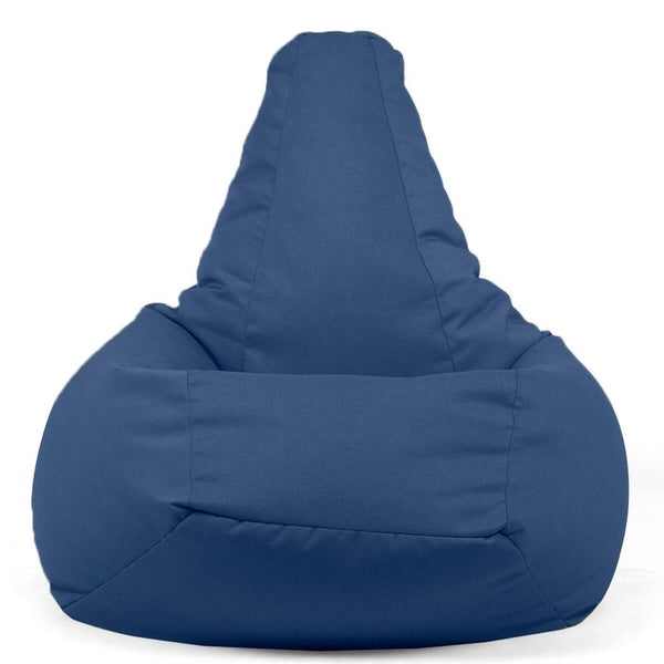 Poltrona Sacco da giardino in palline di polistirolo e tessuto acrilico 68 SESSANTOTTO Blu Melange by Arketicom (6057023504578)