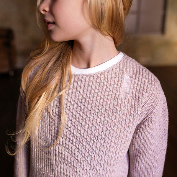 PINK LUREX SWEATER