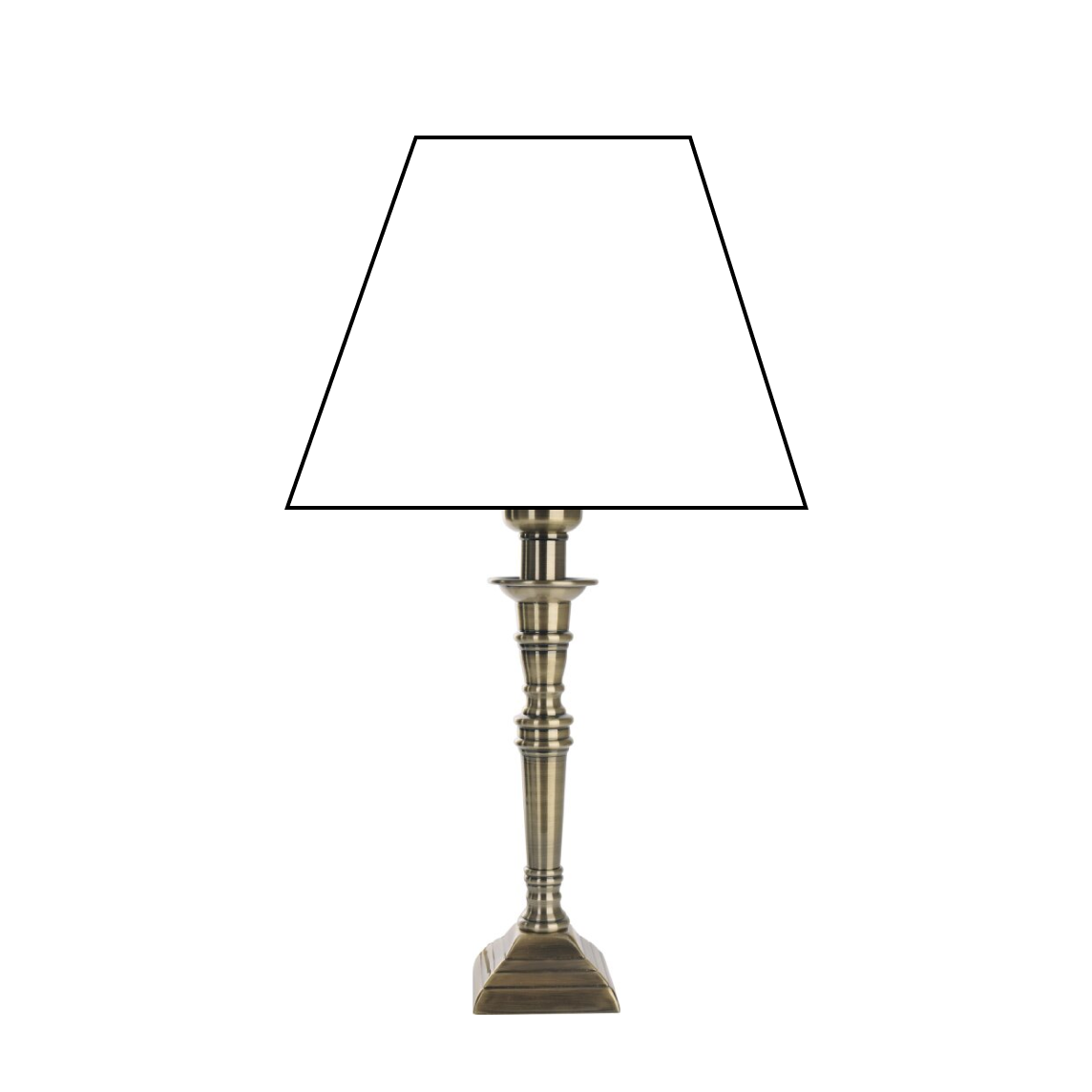 Various Square Lamp Base - Brass - Metal - 30 cm - E27 – Modern & Elegant