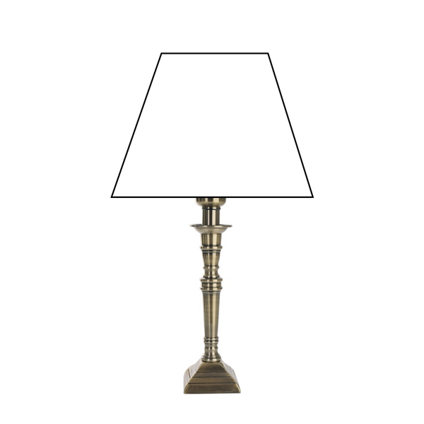 Various Square Lamp Base - Brass - Metal - 30 cm - E27 – Modern & Elegant