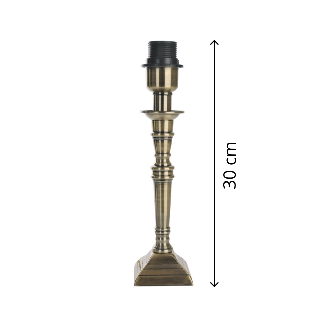 Various Square Lamp Base - Brass - Metal - 30 cm - E27 – Modern & Elegant