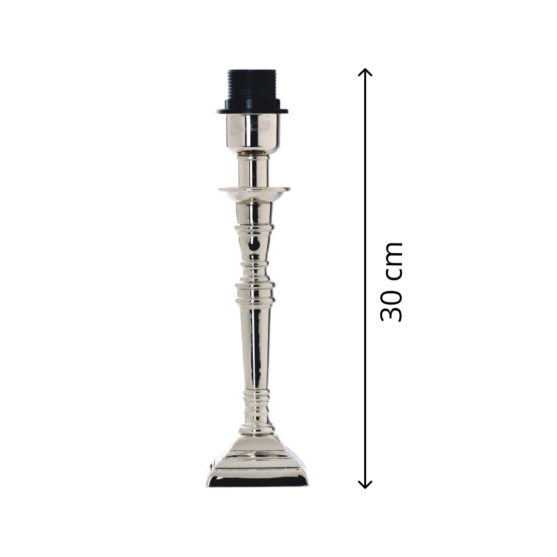 Various Lamp Base - Chrome - 30 cm high - Metal - E27