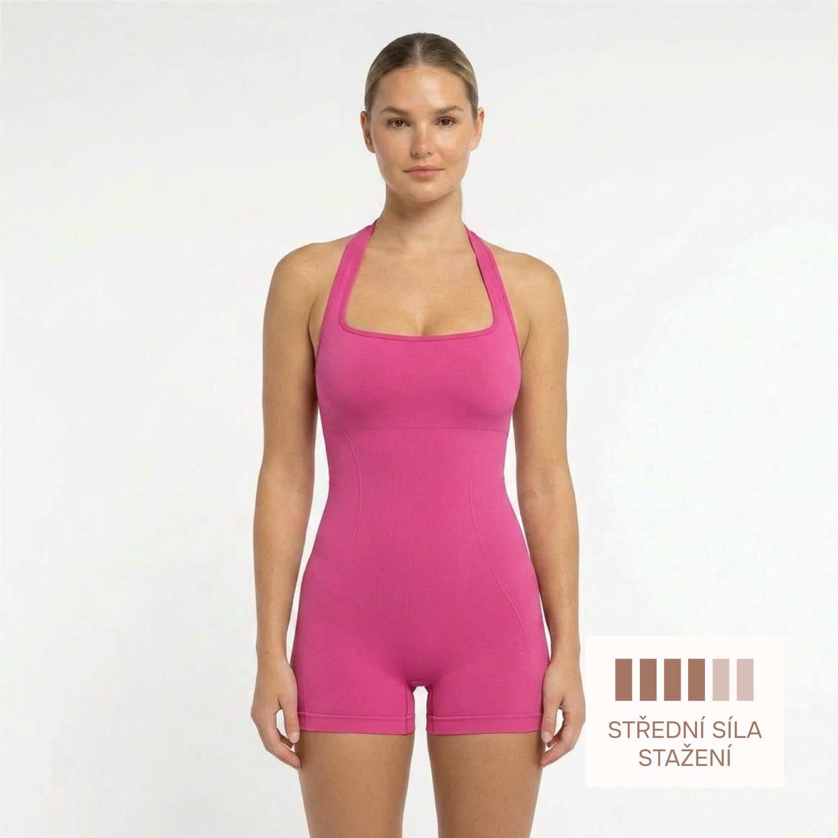 Shaping Summer Jumpsuit with Bare Back, PINK size other: XS/S