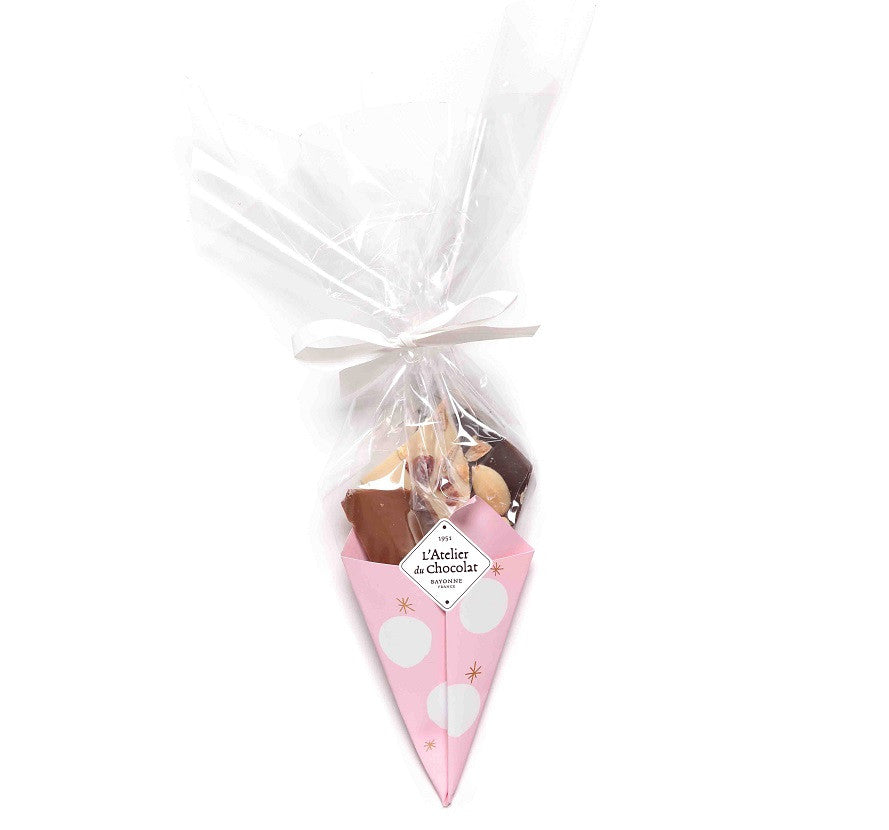 Mini chocolate bouquet Baptism pink or blue with polka dots