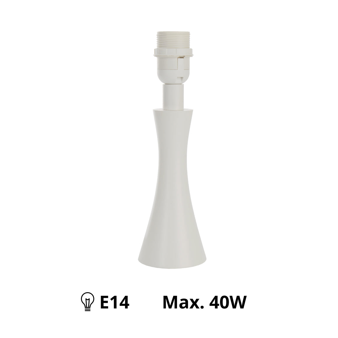 Various Lamp Base Diabola - White - 27 cm or 34 cm - Wood - Scandinavian Design