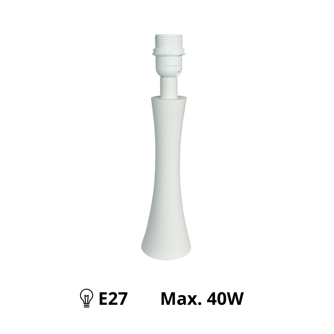 Various Lamp Base Diabola - White - 27 cm or 34 cm - Wood - Scandinavian Design