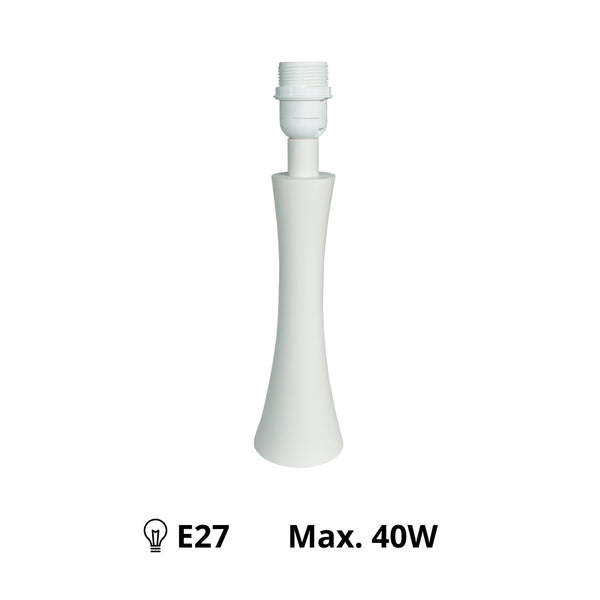 Various Lamp Base Diabola - White - 27 cm or 34 cm - Wood - Scandinavian Design