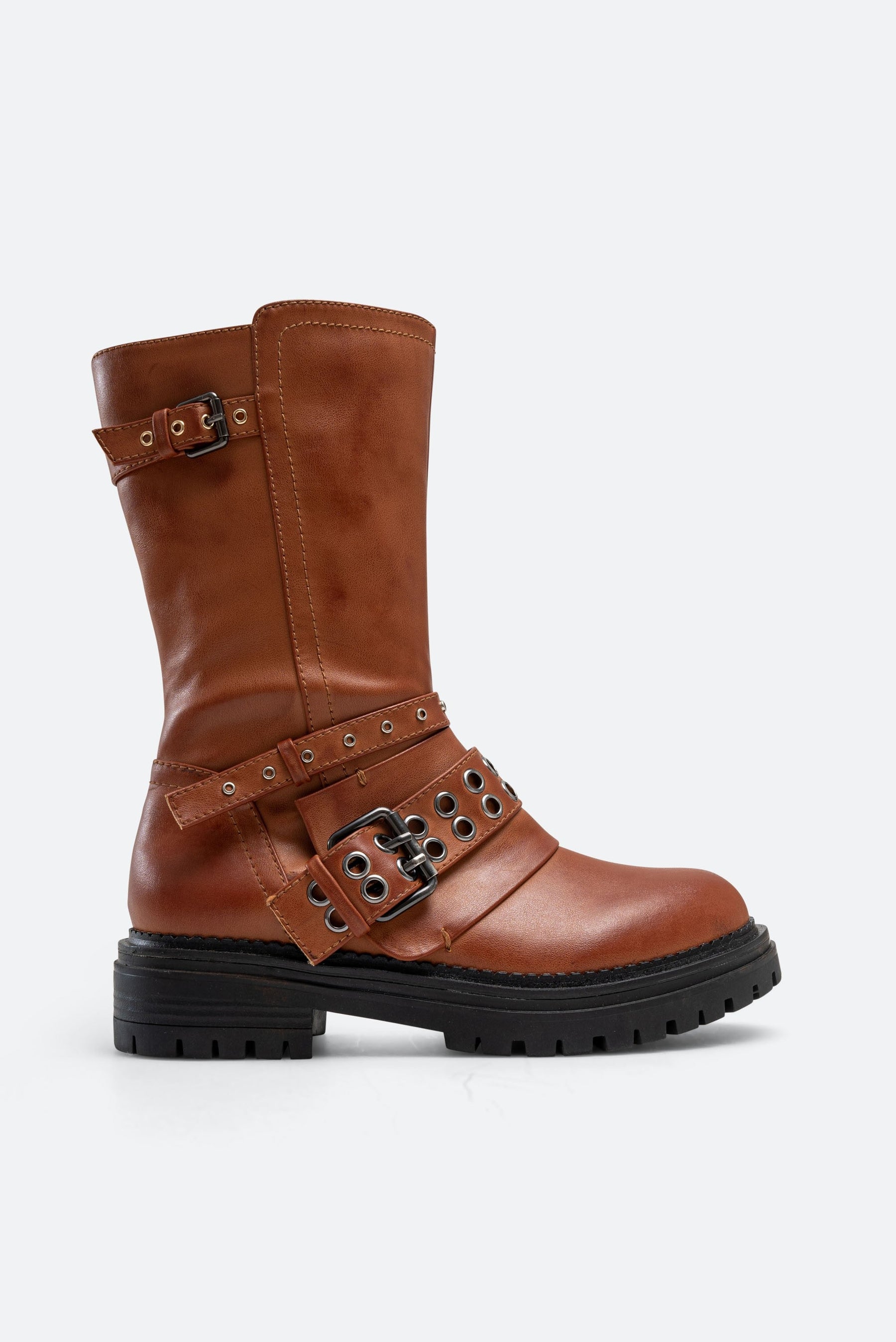 Melfort Ankle Boot in Faux Leather Color Tan