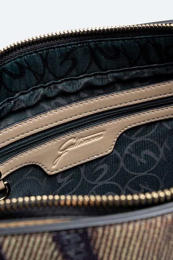 Medium Hobo Bag Planetarium Classic Leather Finish in Beige