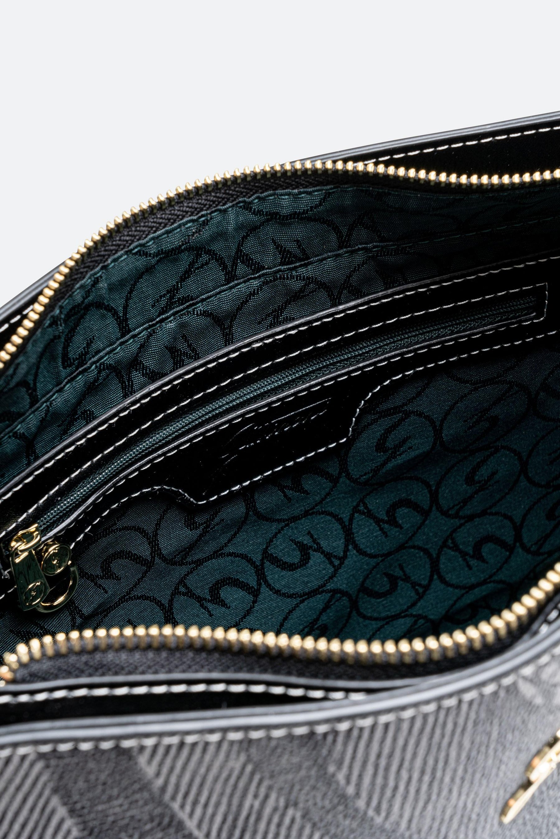 Medium Hobo Bag Planetarium Mono Black Leather Finish in Black