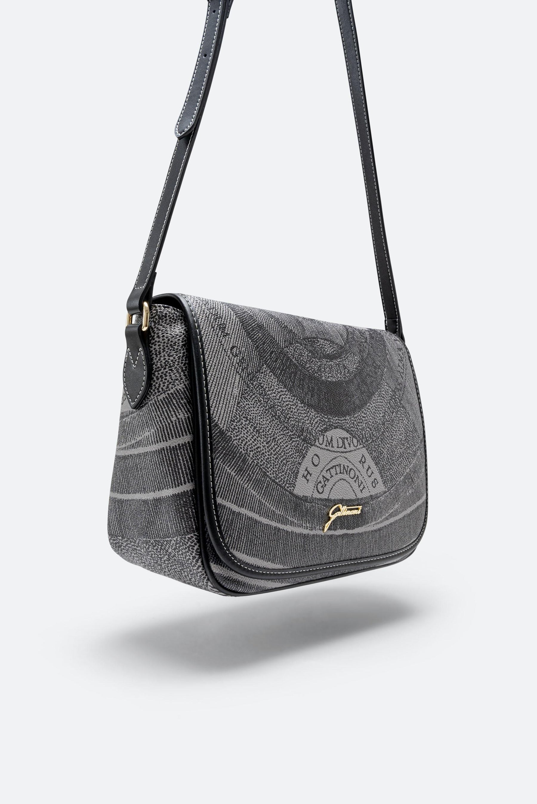Flap Bag Medium Planetarium mono black color Black