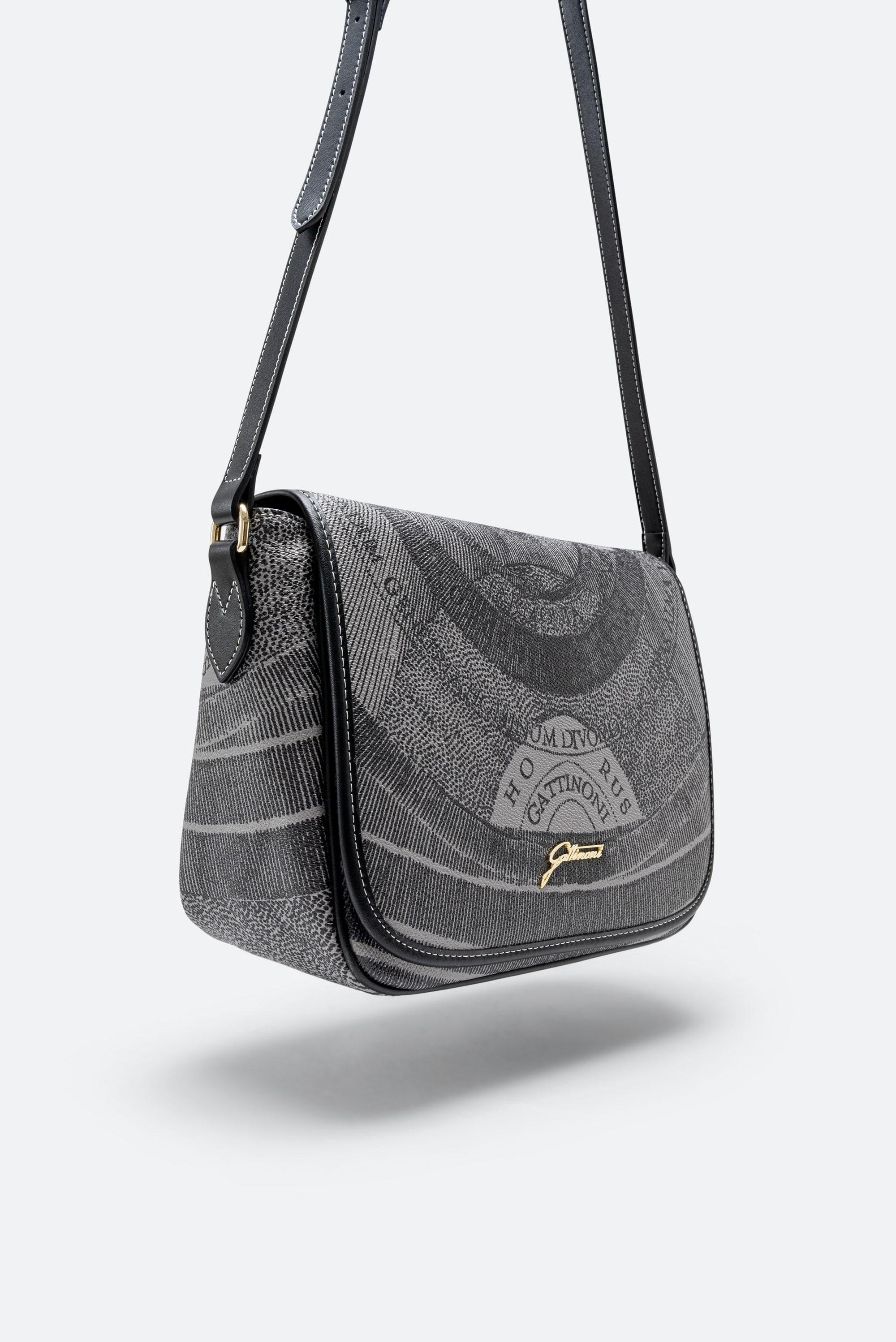 Flap Bag Medium Planetarium mono black color Black