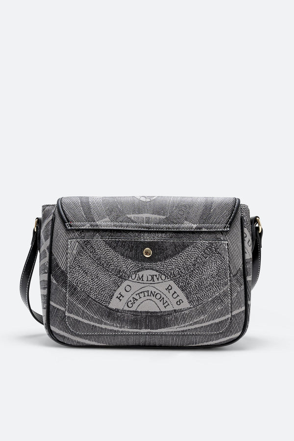 Flap Bag Medium Planetarium mono black color Black