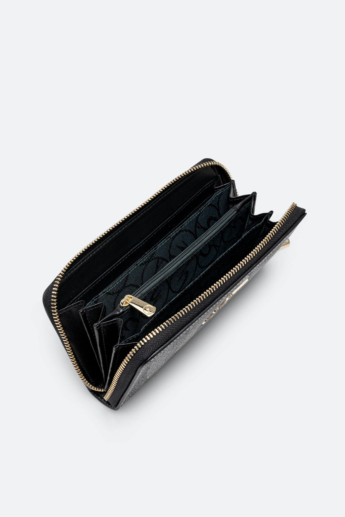 Large Wallet Planetarium Mono Black Print with Black Finishes