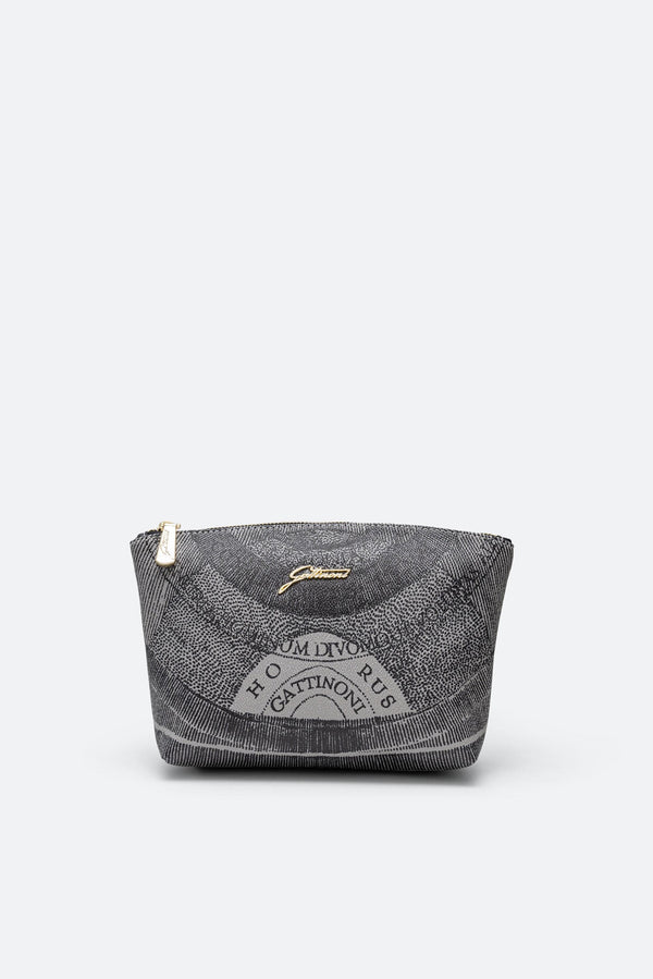 Trousse de beauté moyenne avec zip Planetarium Mono Noir