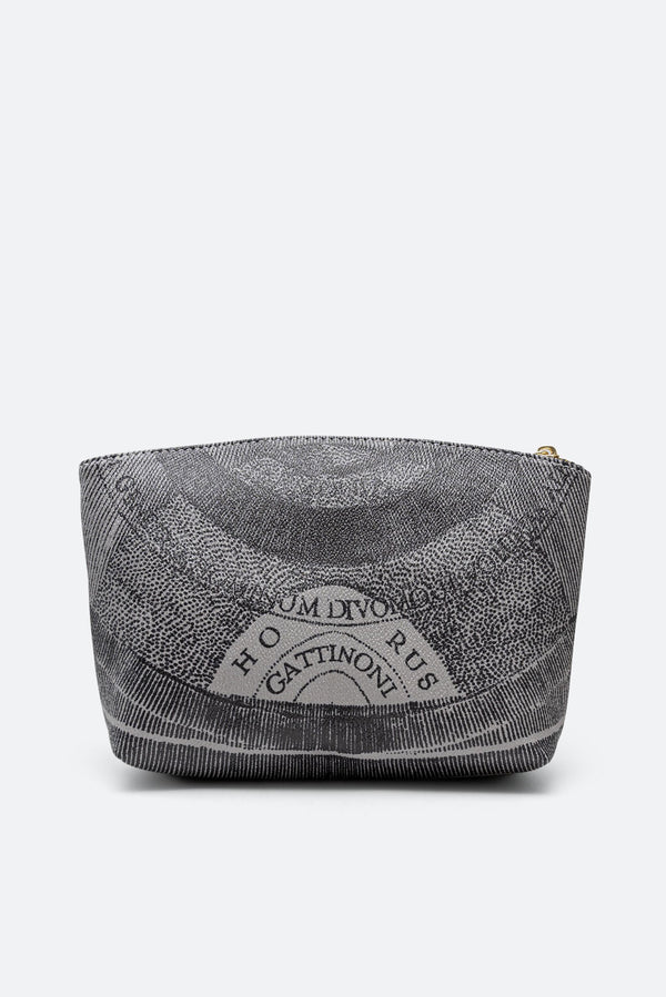 Trousse de beauté moyenne avec zip Planetarium Mono Noir