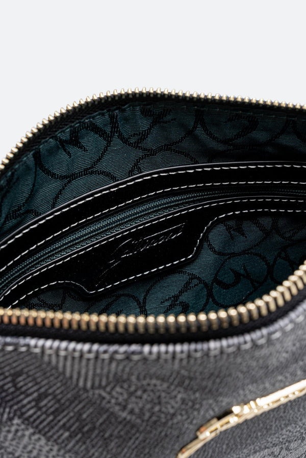 Trousse de beauté moyenne avec zip Planetarium Mono Noir