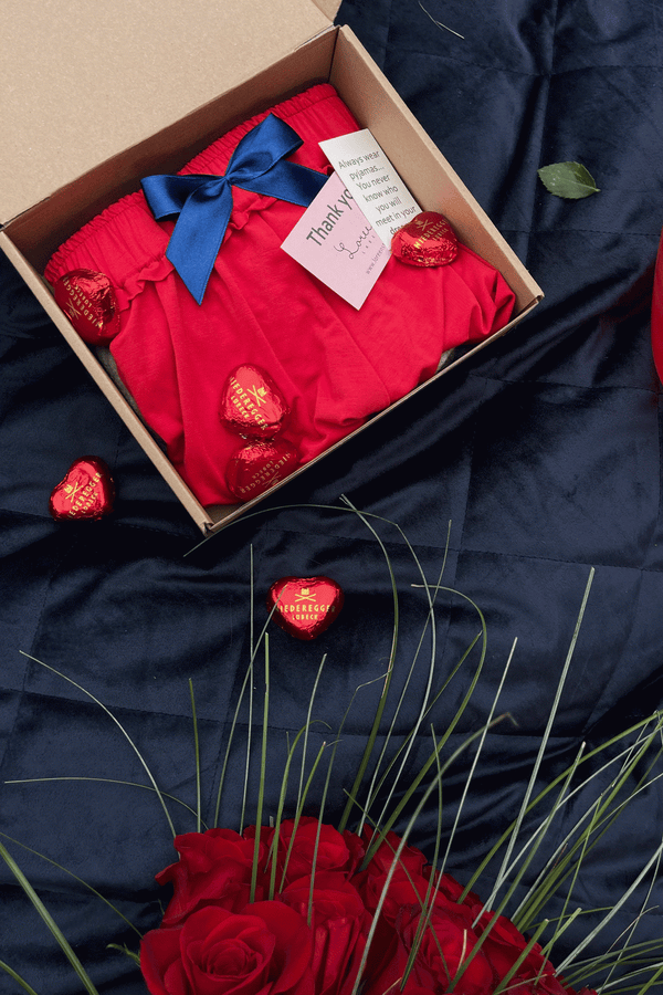 Bamboo Butterfly Shorts | Loreen Label Size: S, Colour: Red