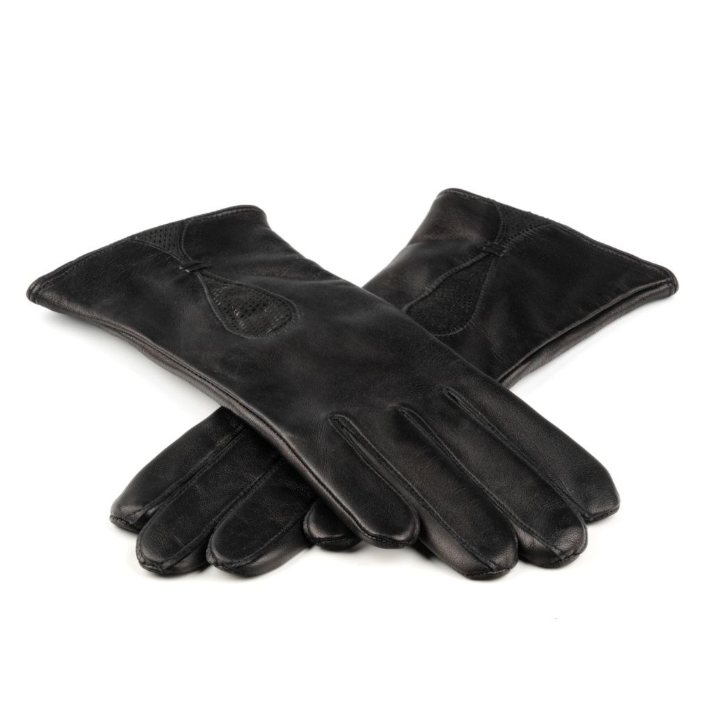 Women's Leather Gloves with Decoration