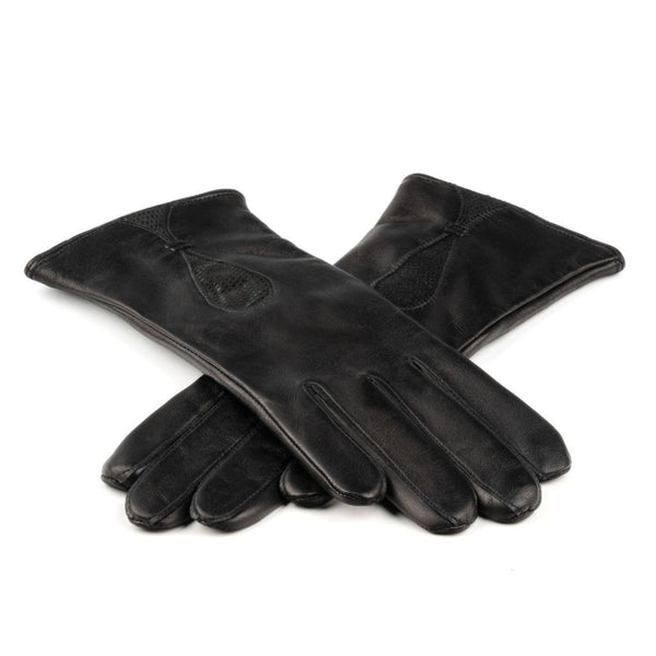 Women's Leather Gloves with Decoration