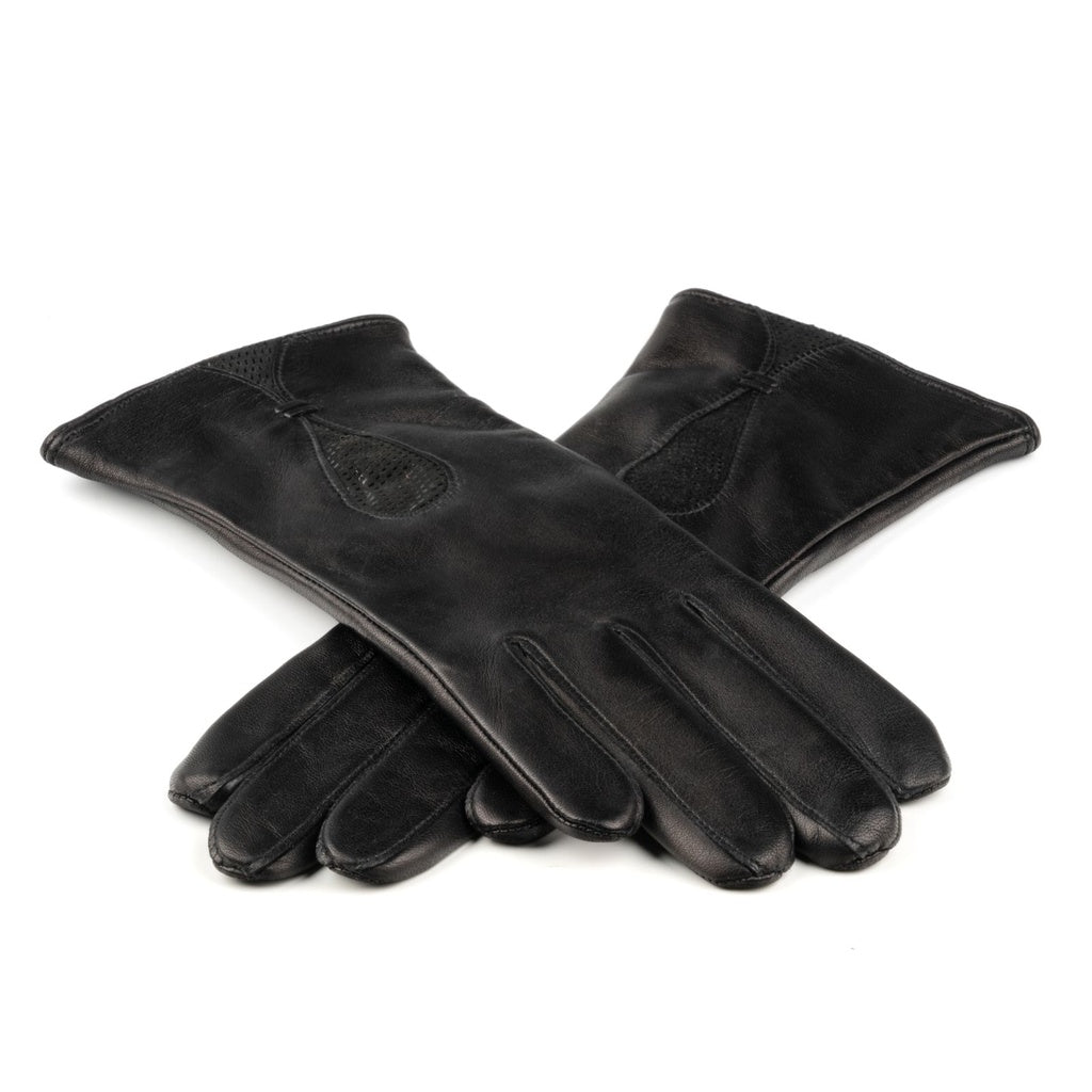 Women's Leather Gloves with Decoration