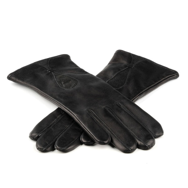 Women's Leather Gloves with Decoration
