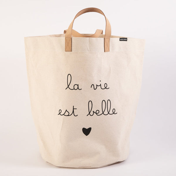 panier à linge la vie est belle