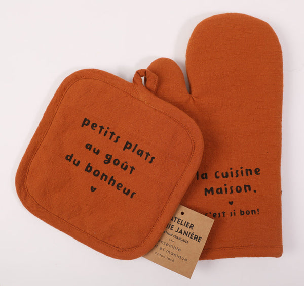 Gant de cuisine et manique