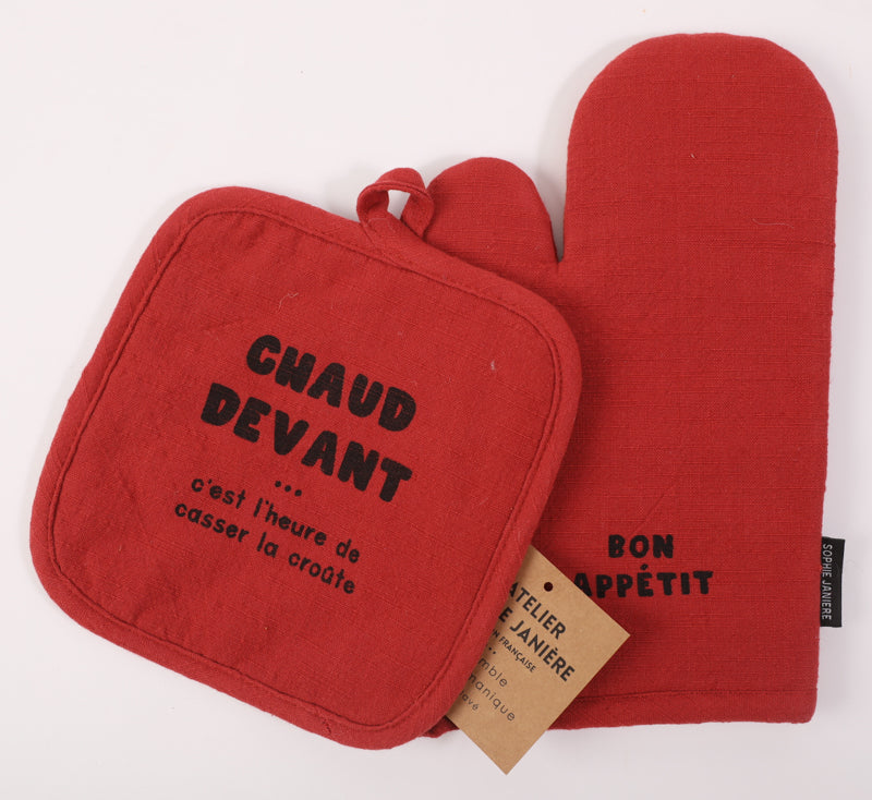 Hot front glove and pot holder