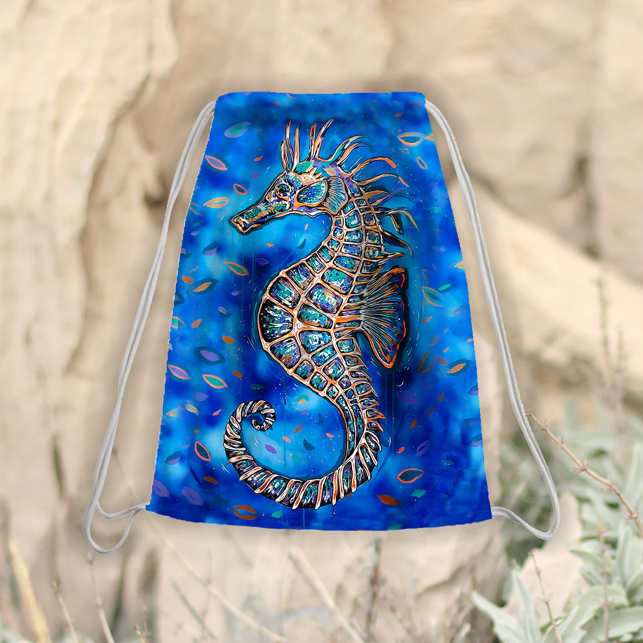 Drawstring backpack - Seahorse