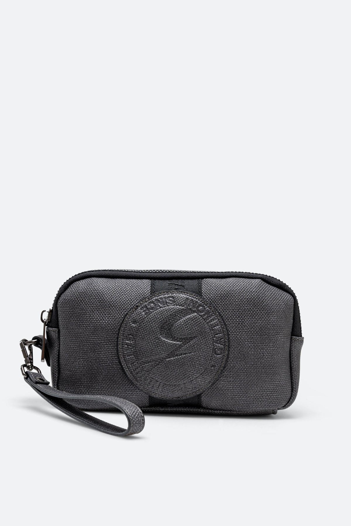Beauty Tristan Texture with Embossed Logo in Gray