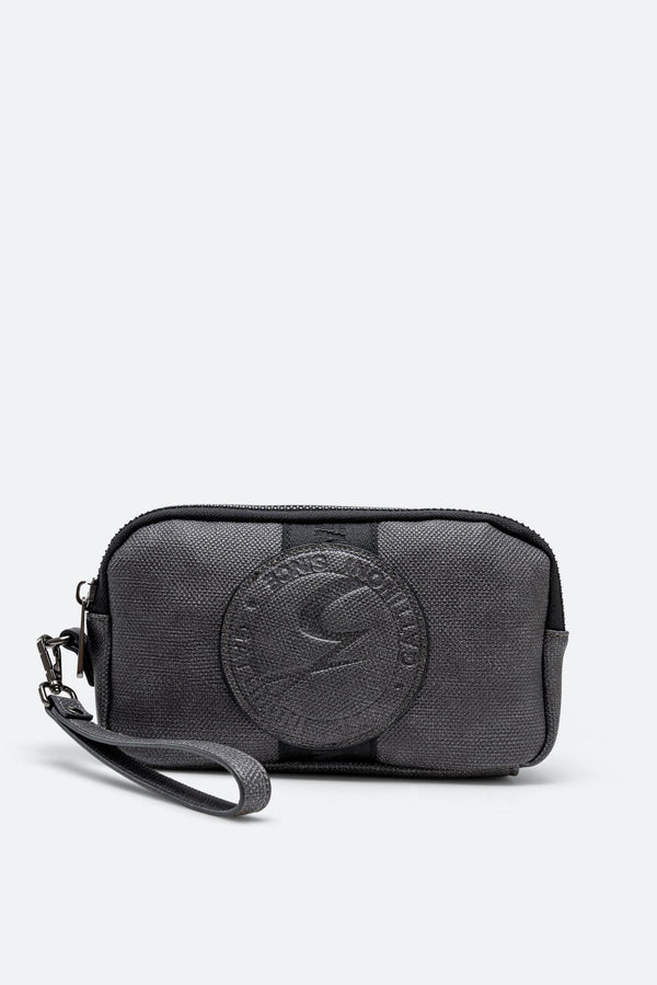 Beauty Tristan Texture with Embossed Logo in Gray