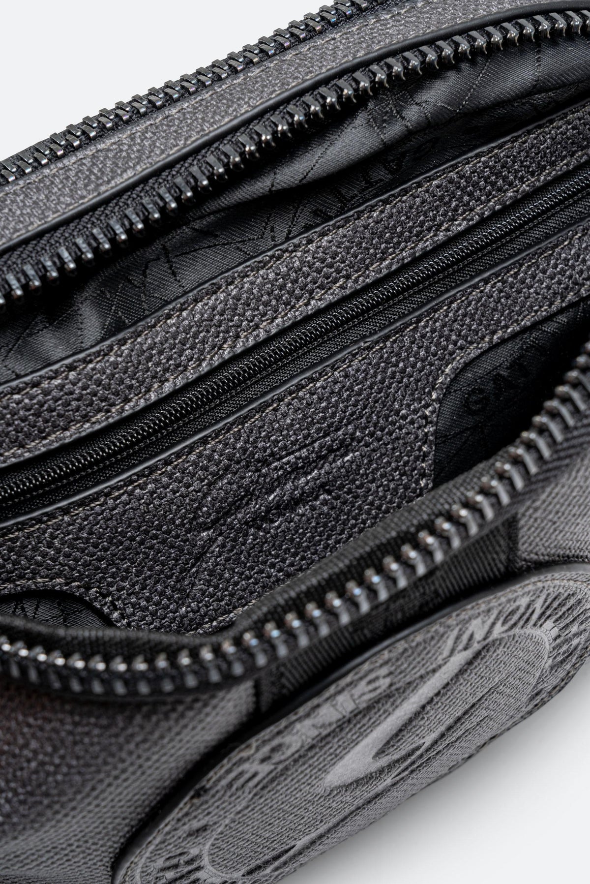 Beauty Tristan Texture with Embossed Logo in Gray
