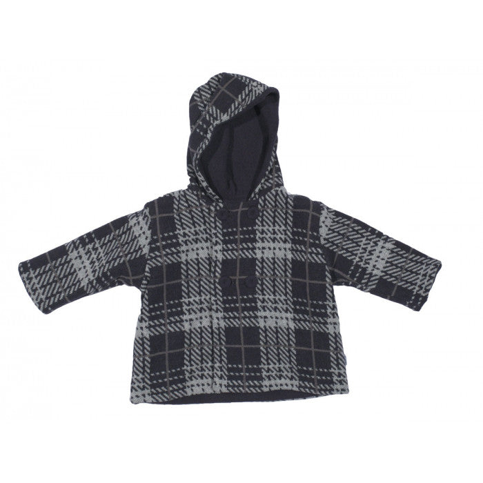 DOUBLE-BREASTED COAT WITH HOOD