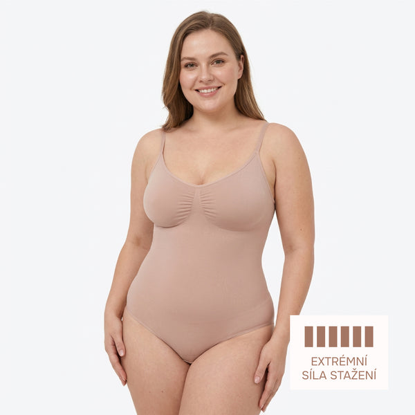 Shaping bodysuit with classic brief cut, NUDE size other: XL/XXL