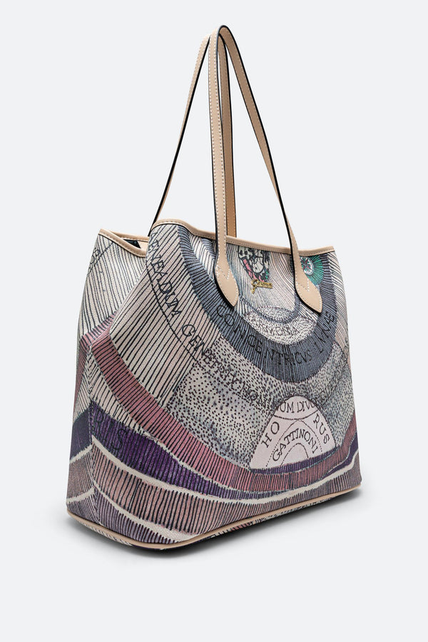 Bolsa de compras mediana Planetarium Acuarela