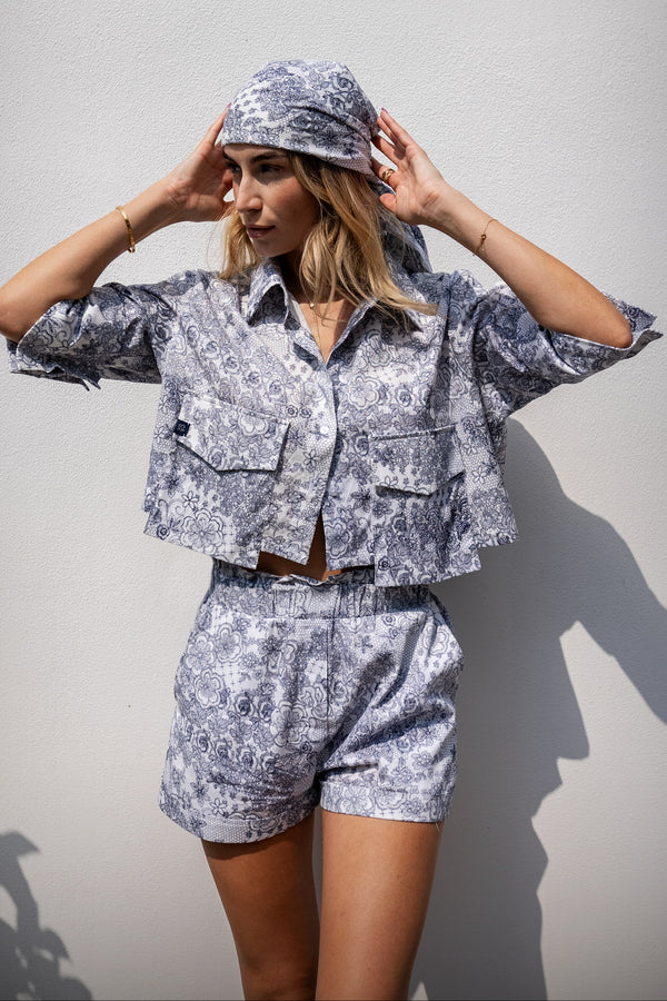 Aurora Shirt, Fine Japanese Cotton | CĀVA MAISON by Loreen Label Size: UNI / XS - L, Colour: Blossom Breeze
